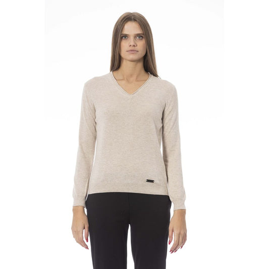 Baldinini Trend Beige Polyamide Women Sweater - ClickThatClicks 