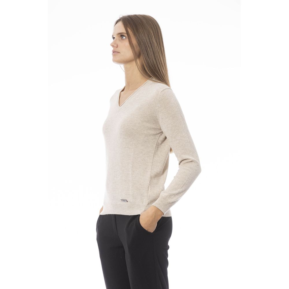 Baldinini Trend Beige Polyamide Women Sweater - ClickThatClicks 