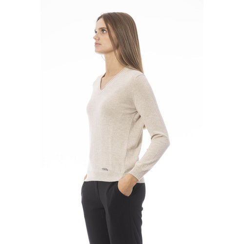 Baldinini Trend Beige Polyamide Women Sweater - ClickThatClicks 