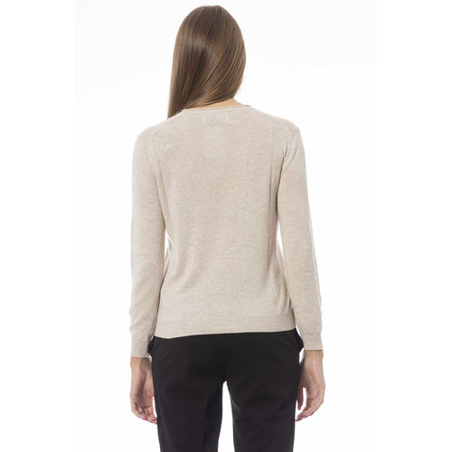 Baldinini Trend Beige Polyamide Women Sweater - ClickThatClicks 