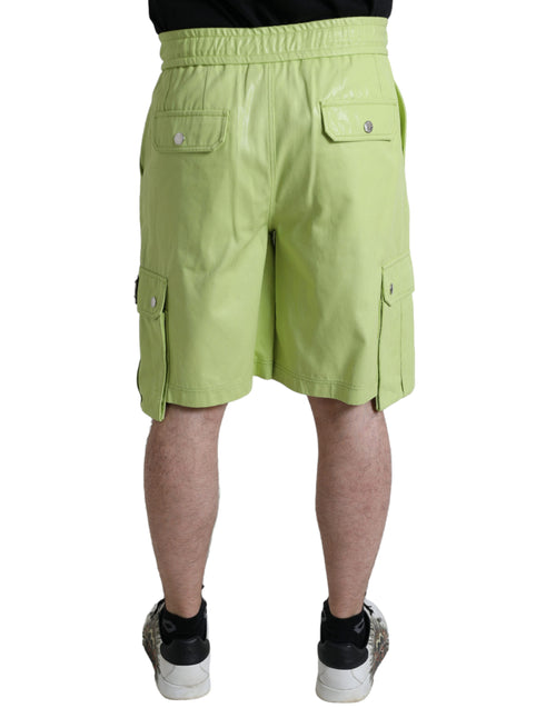 Dolce & Gabbana Light Green Cotton Men Cargo Bermuda Shorts - ClickThatClicks 