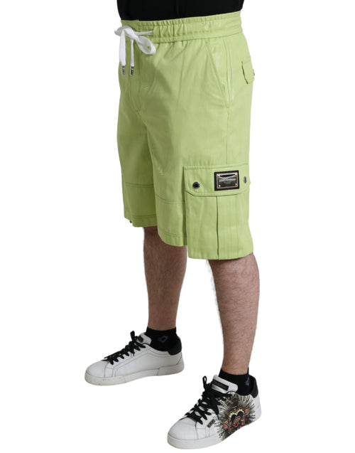 Dolce & Gabbana Light Green Cotton Men Cargo Bermuda Shorts - ClickThatClicks 