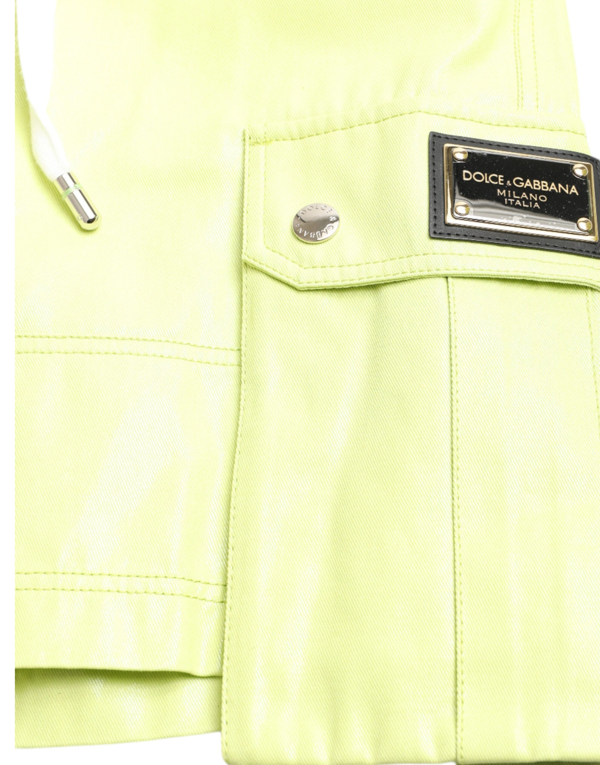 Dolce & Gabbana Light Green Cotton Men Cargo Bermuda Shorts - ClickThatClicks 