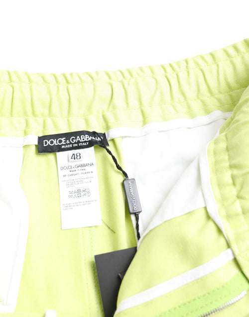 Dolce & Gabbana Light Green Cotton Men Cargo Bermuda Shorts - ClickThatClicks 