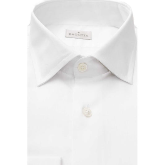 Bagutta White Cotton Men's Shirt - ClickThatClicks 