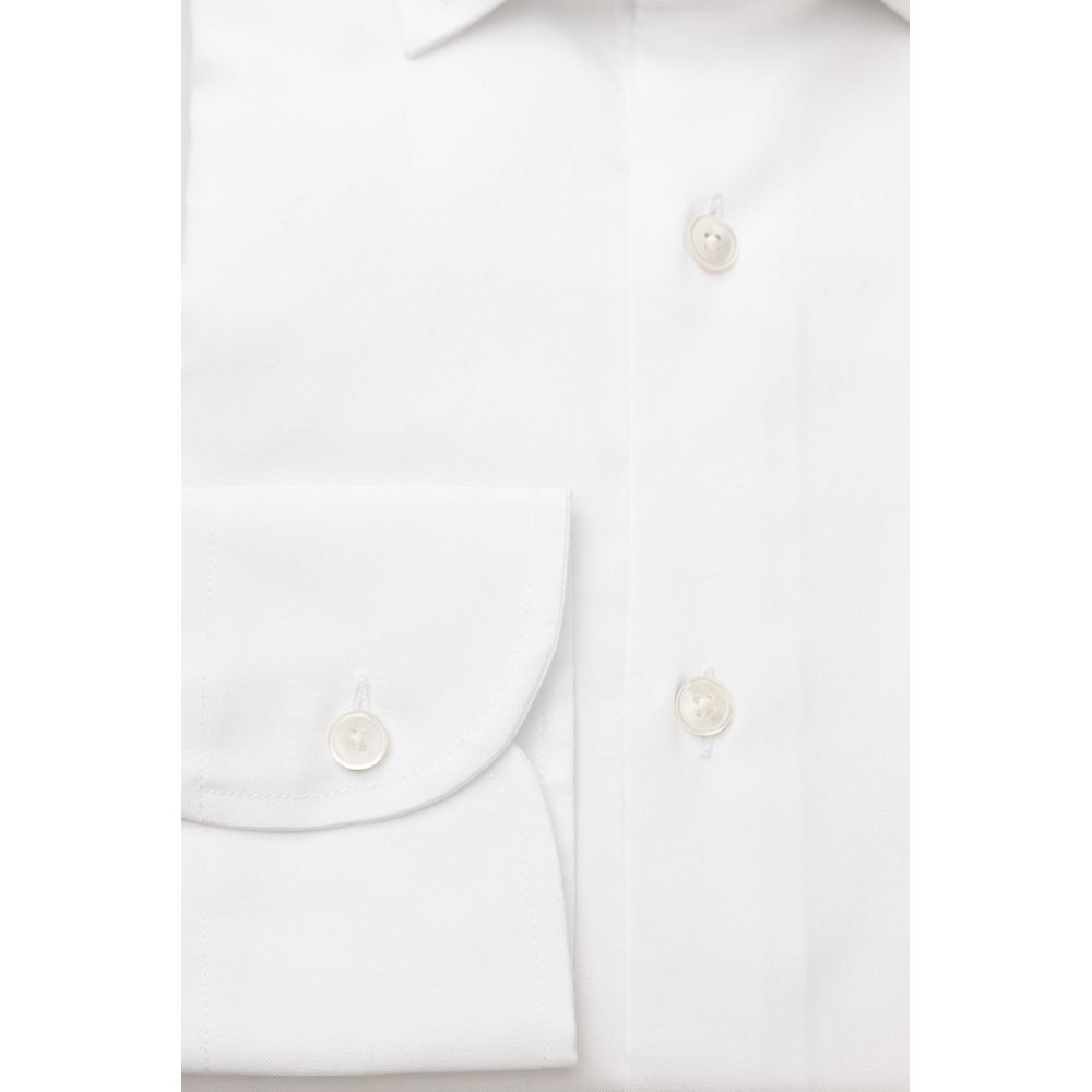 Bagutta White Cotton Men's Shirt - ClickThatClicks 