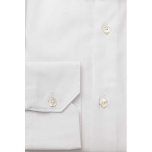 Bagutta White Cotton Men Shirt - ClickThatClicks 