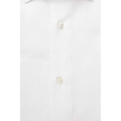 Bagutta White Cotton Men's Shirt - ClickThatClicks 