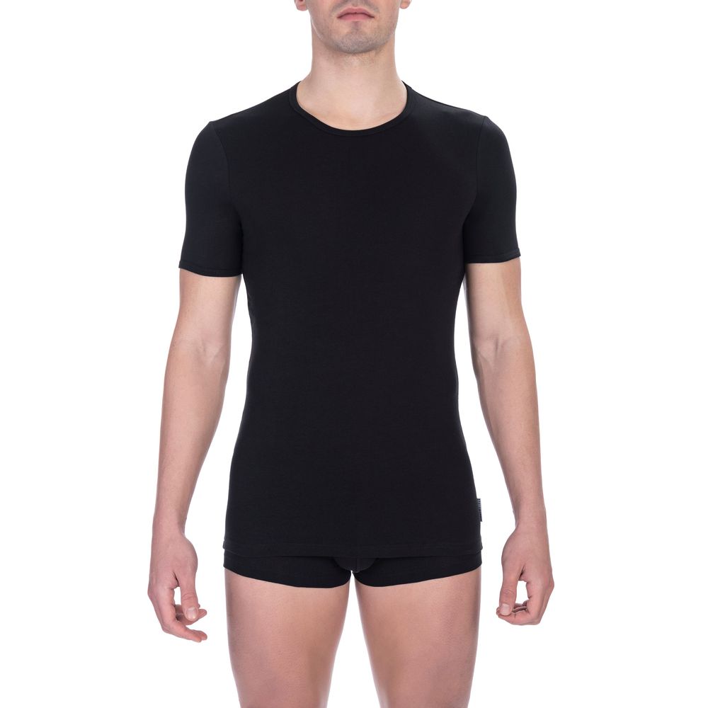 Bikkembergs Black Cotton Men's T-Shirt - ClickThatClicks 
