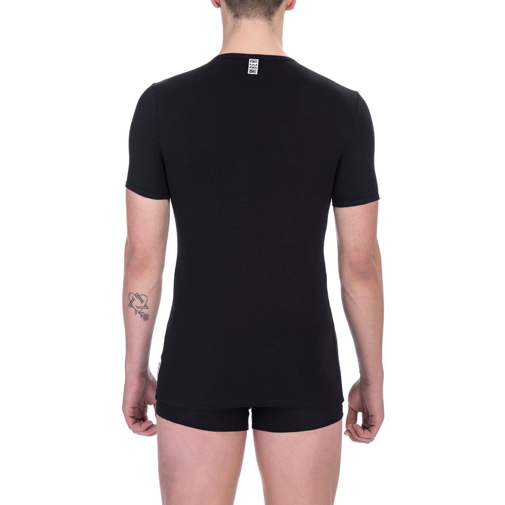 Bikkembergs Black Cotton Men's T-Shirt - ClickThatClicks 