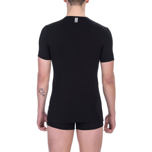 Bikkembergs Black Cotton Men's T-Shirt - ClickThatClicks 