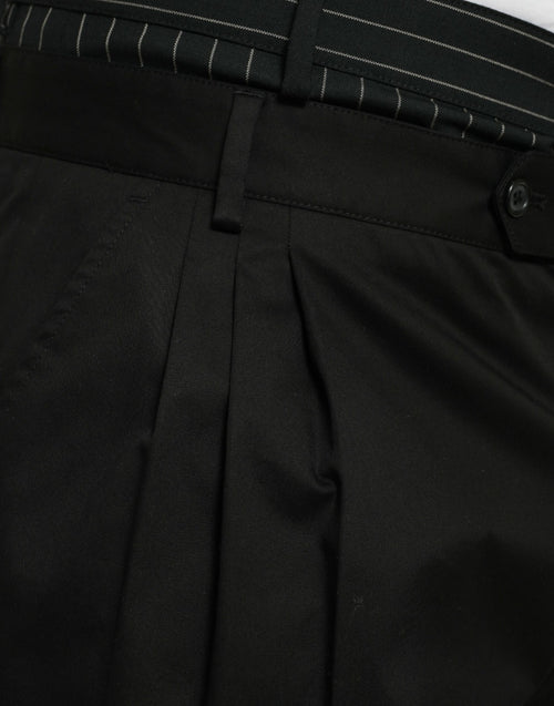 Dolce & Gabbana Black Cotton Stretch Cargo Bermuda Shorts - ClickThatClicks 