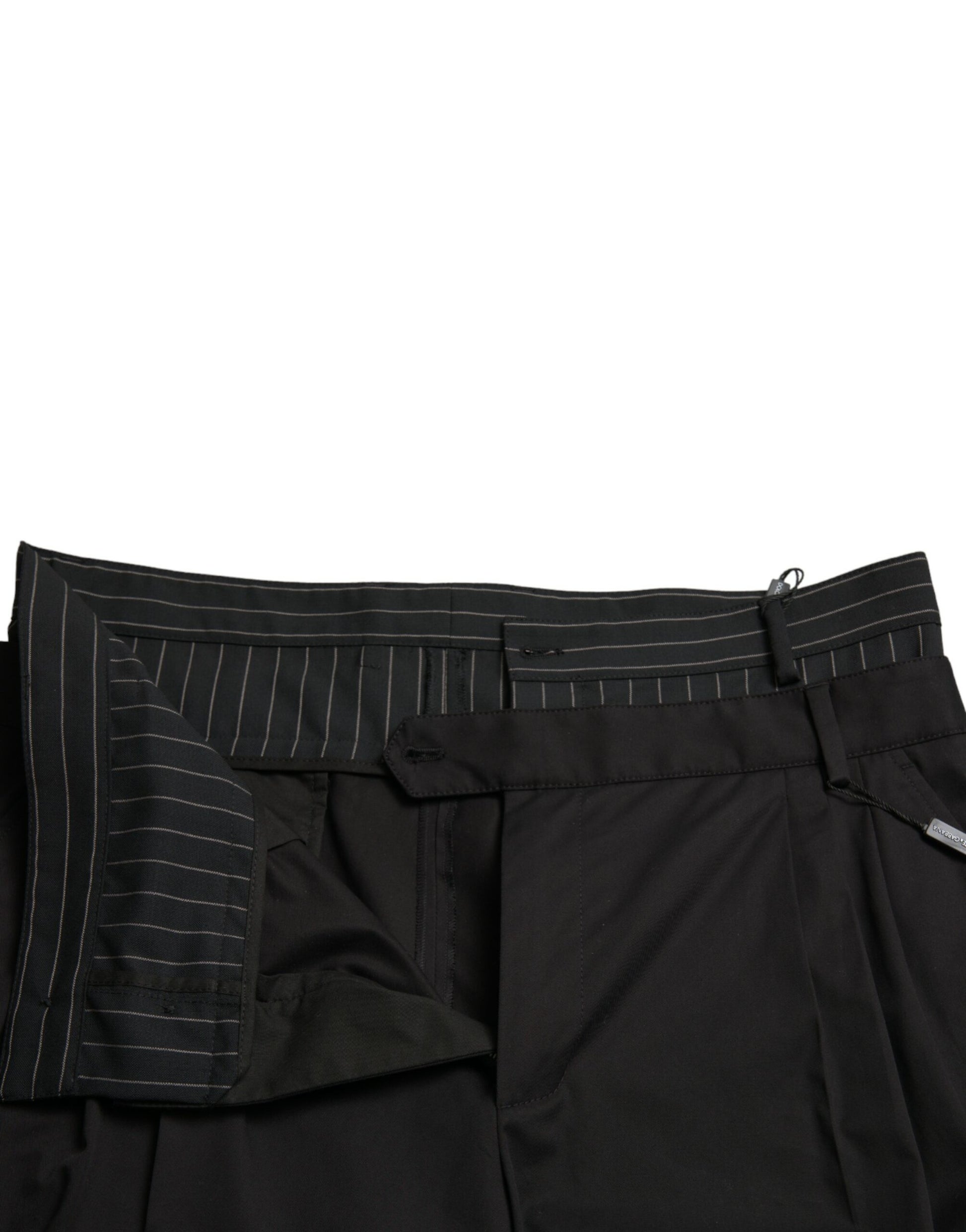 Dolce & Gabbana Black Cotton Stretch Cargo Bermuda Shorts - ClickThatClicks 