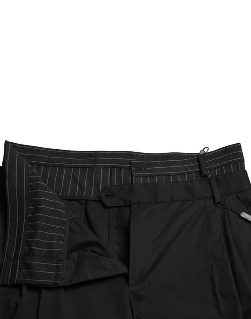 Dolce & Gabbana Black Cotton Stretch Cargo Bermuda Shorts - ClickThatClicks 