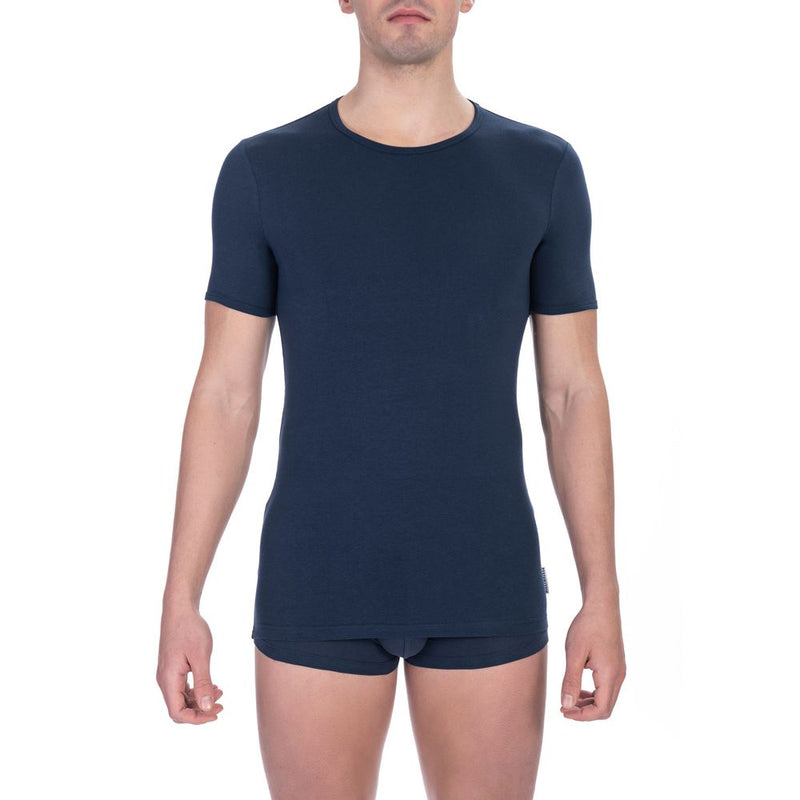 Bikkembergs Blue Cotton Men's T-Shirt Twin Pack
