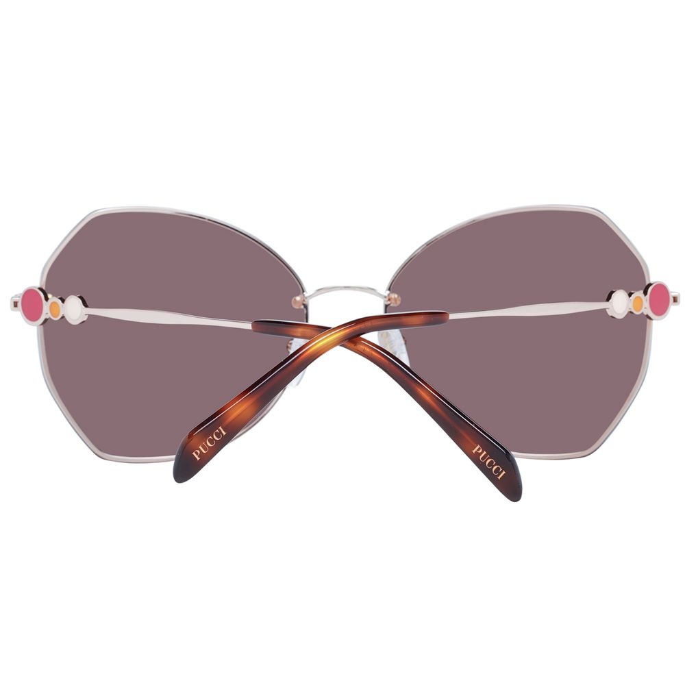 Emilio Pucci Rose Gold Metal Sunglasses - ClickThatClicks 