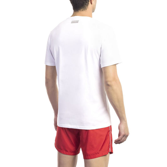 Bikkembergs White Cotton Men's T-Shirt - ClickThatClicks 