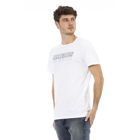 Bikkembergs White Cotton Men T-Shirt - ClickThatClicks 