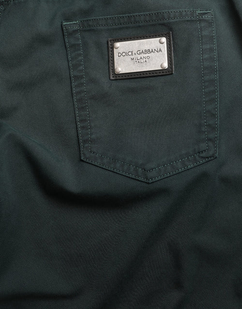 Dolce & Gabbana Green Cotton Stretch Skinny Men Denim Jeans - ClickThatClicks 
