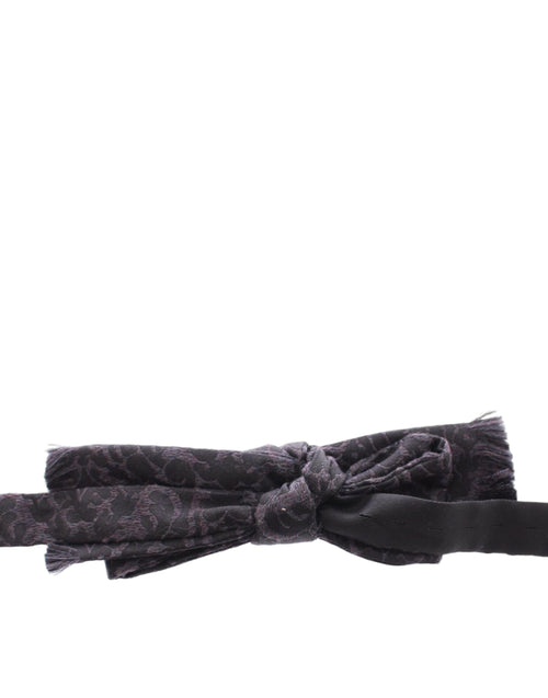 Dolce & Gabbana Gray Black Wool Bow Tie - ClickThatClicks 