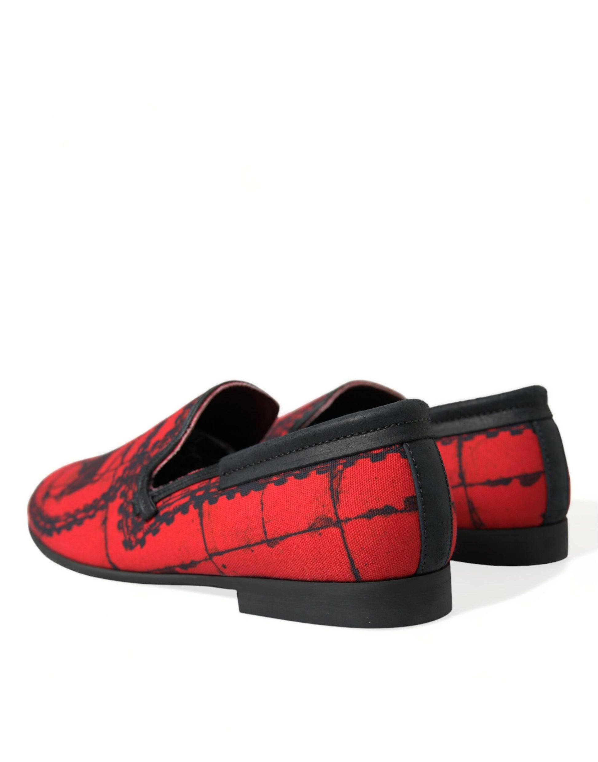 Dolce & Gabbana Red Black Torero Loafers Slippers Men Shoes - ClickThatClicks 