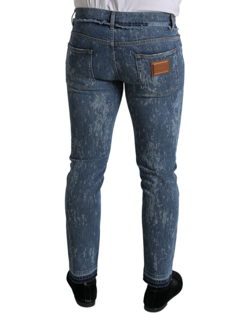 Dolce & Gabbana Blue Washed Skinny Cotton Stretch Denim Jeans - ClickThatClicks 