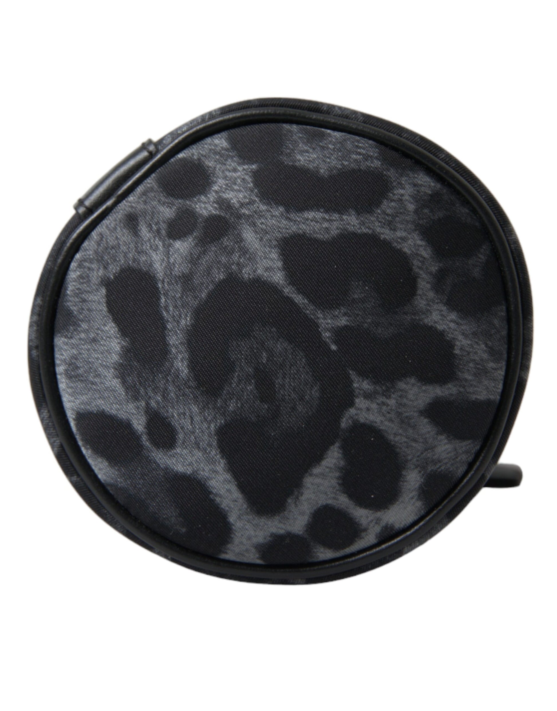 Dolce & Gabbana Black Leopard Round Slim Tote Bottle Cage Bag - ClickThatClicks 