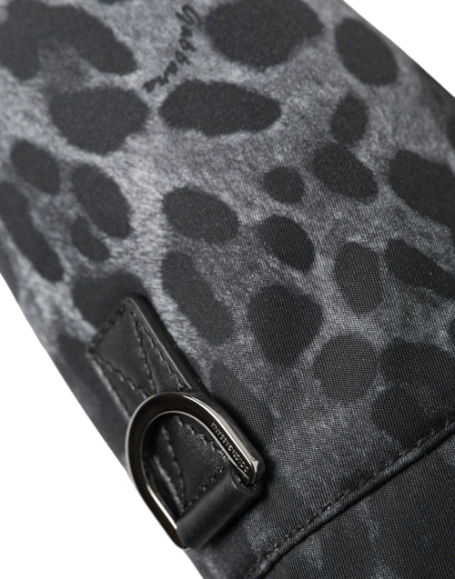 Dolce & Gabbana Black Leopard Round Slim Tote Bottle Cage Bag - ClickThatClicks 