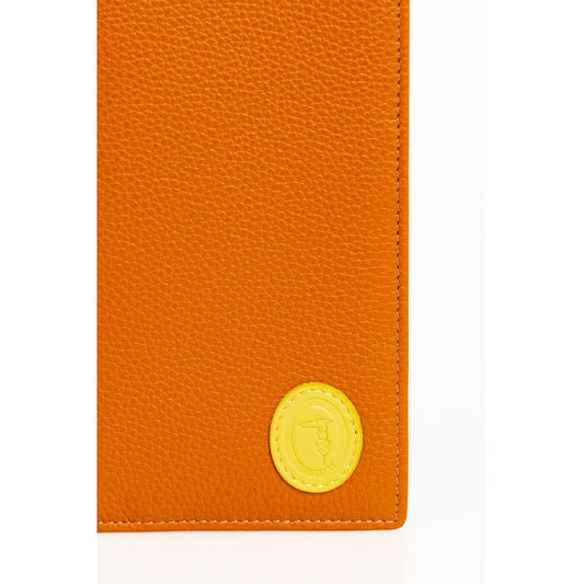 Trussardi Brown Leather Men Wallet - ClickThatClicks 