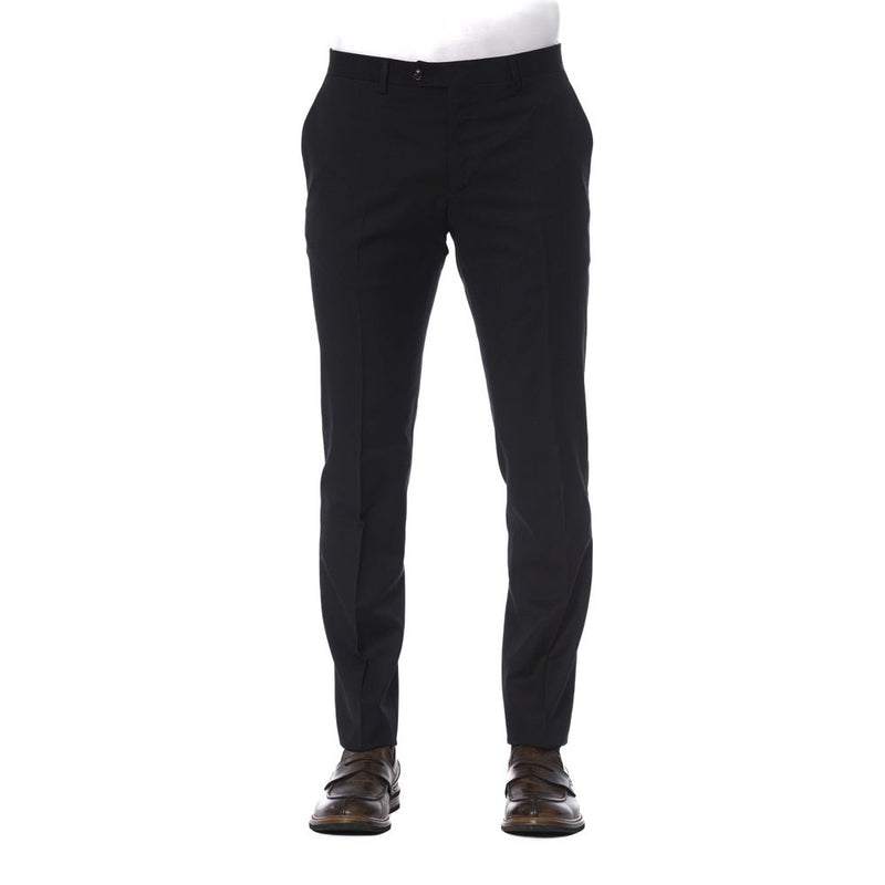 Trussardi Black Virgin Wool Men's Trouser