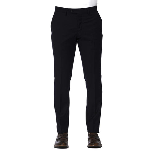 Trussardi Blue Wool Men Trouser - ClickThatClicks 