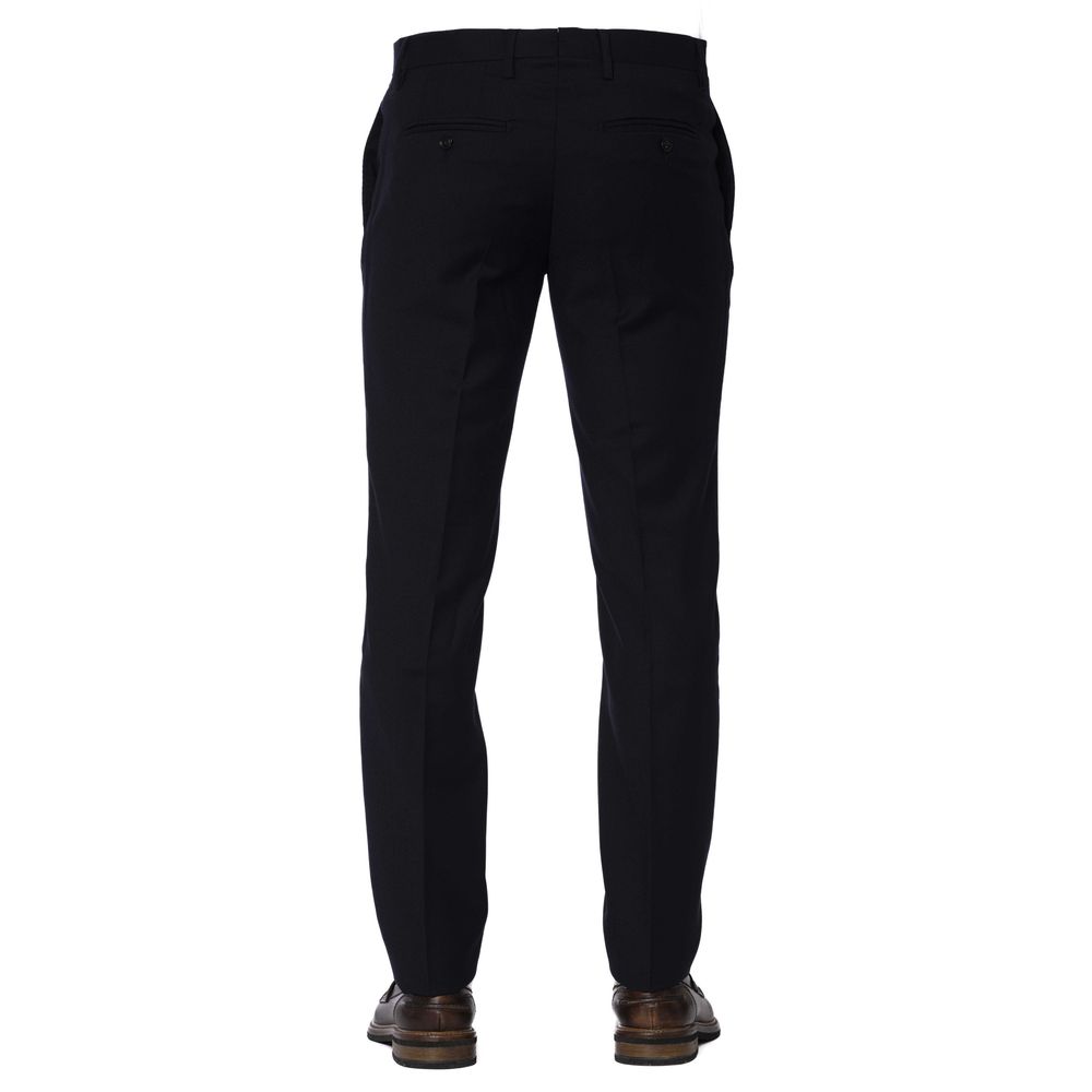 Trussardi Blue Wool Men Trouser - ClickThatClicks 
