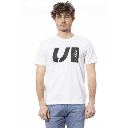 Ungaro Sport White Cotton Men T-Shirt - ClickThatClicks 