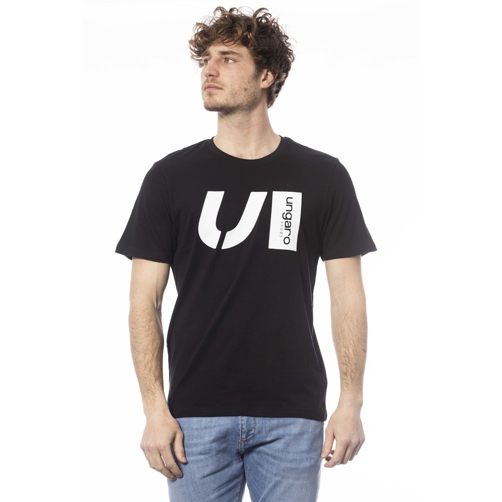 Ungaro Sport Black Cotton Men's T-Shirt - ClickThatClicks 