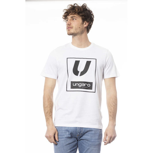 Ungaro Sport White Cotton Men's T-Shirt - ClickThatClicks 