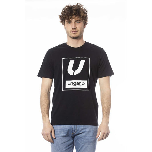 Ungaro Sport Black Cotton Men T-Shirt - ClickThatClicks 