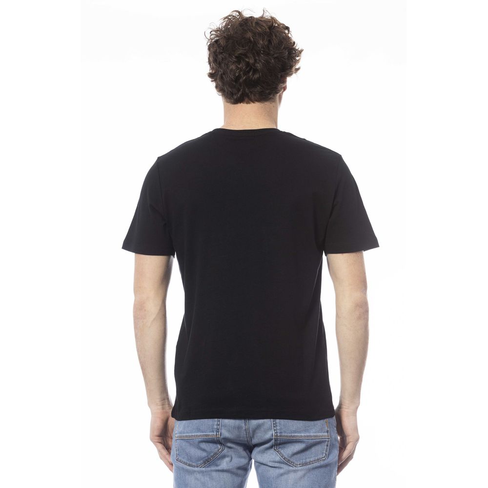 Ungaro Sport Black Cotton Men T-Shirt - ClickThatClicks 