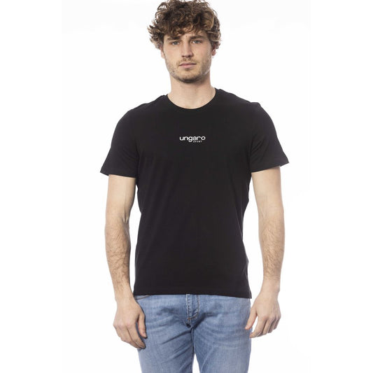 Ungaro Sport Black Cotton Men T-Shirt - ClickThatClicks 
