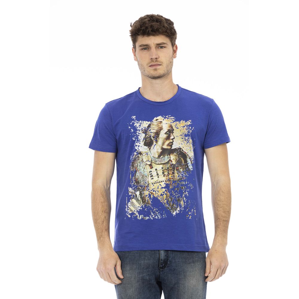 Trussardi Action Blue Cotton Men's T-Shirt - ClickThatClicks 