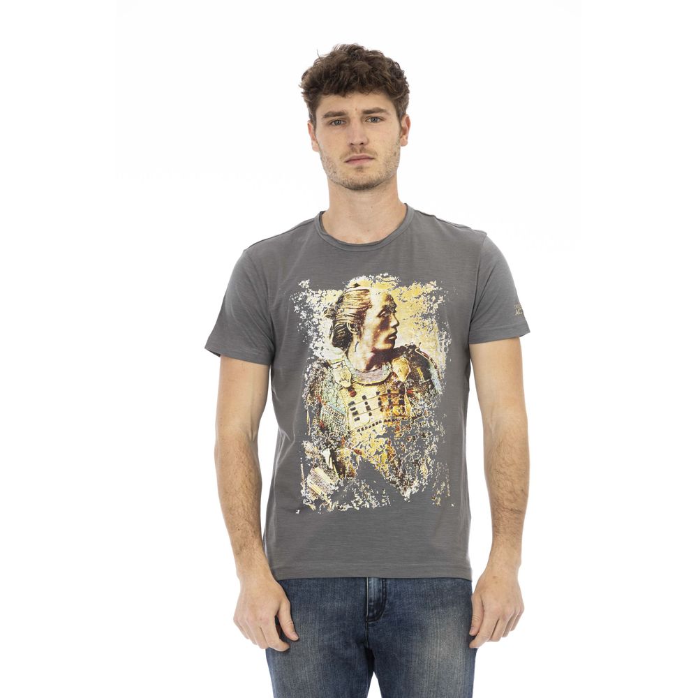 Trussardi Action Gray Cotton Men Short Sleeve T-Shirt - ClickThatClicks 
