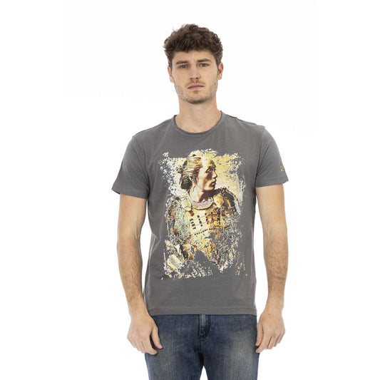 Trussardi Action Gray Cotton Men Short Sleeve T-Shirt - ClickThatClicks 