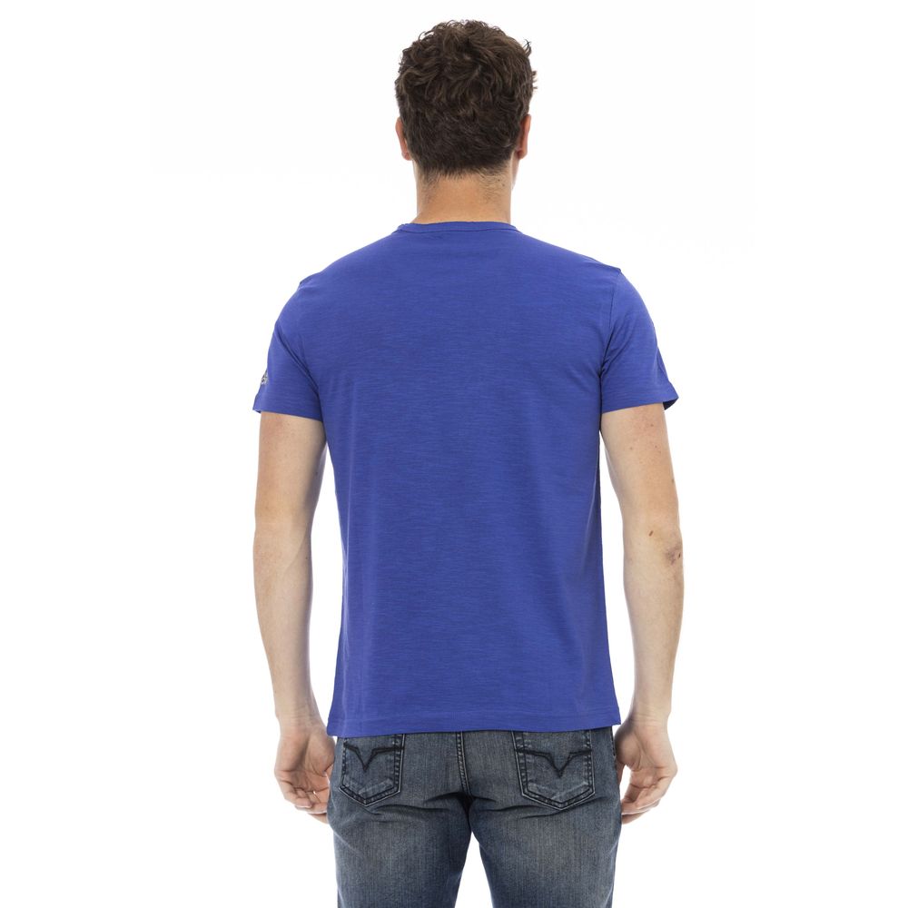 Trussardi Action Blue Cotton Men's T-Shirt - ClickThatClicks 