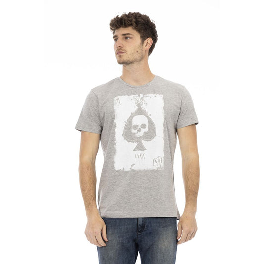 Trussardi Action Gray Cotton Men T-Shirt - ClickThatClicks 
