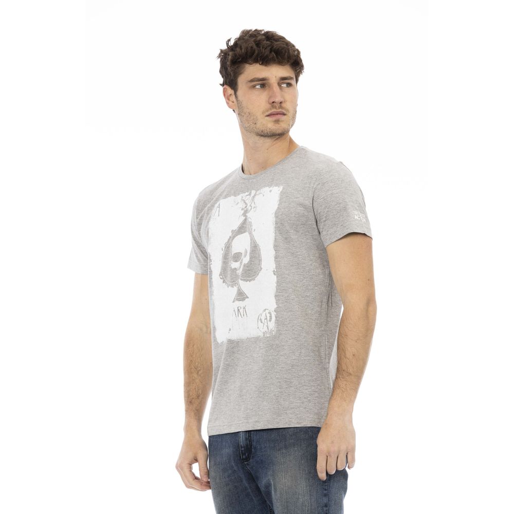Trussardi Action Gray Cotton Men T-Shirt - ClickThatClicks 