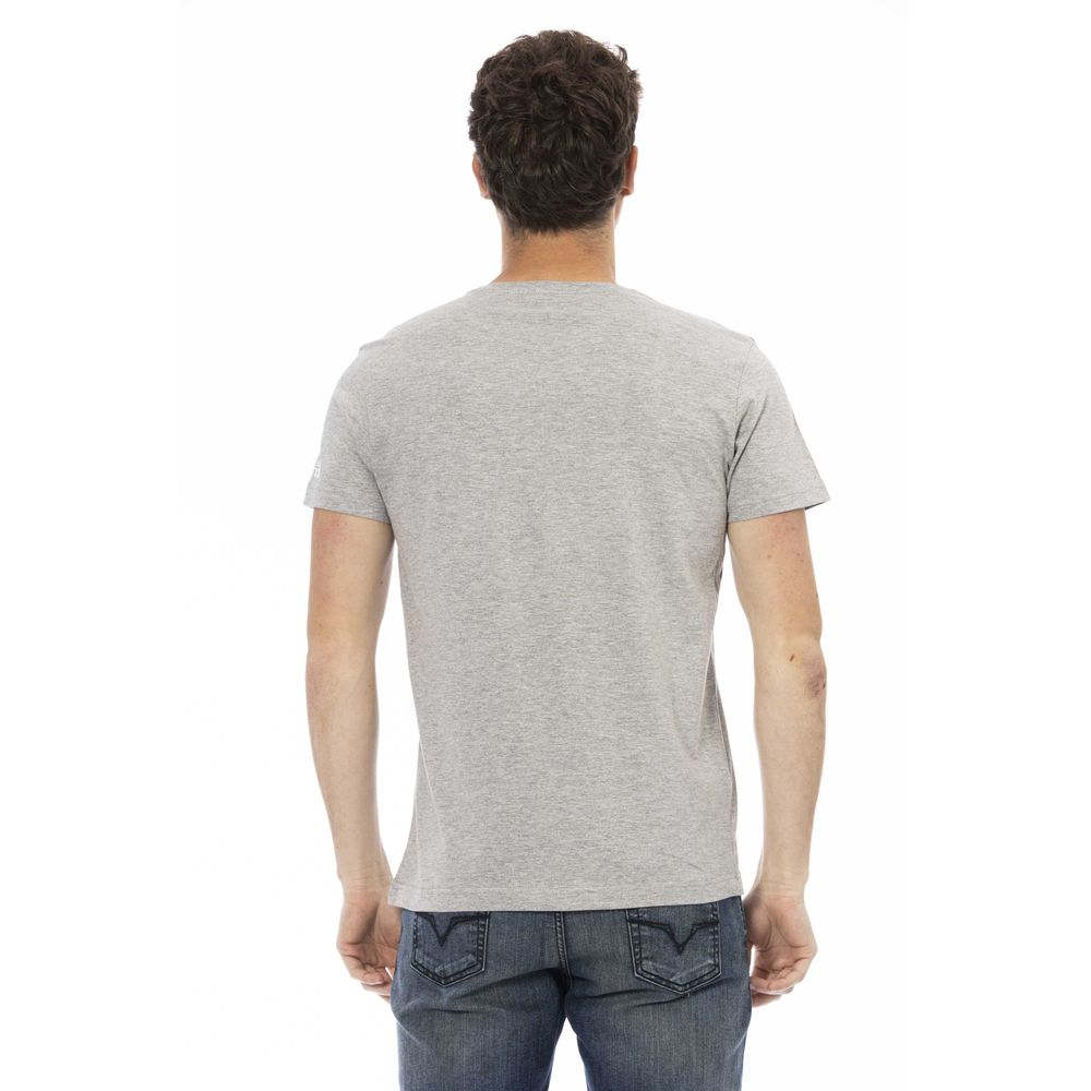 Trussardi Action Gray Cotton Men T-Shirt - ClickThatClicks 