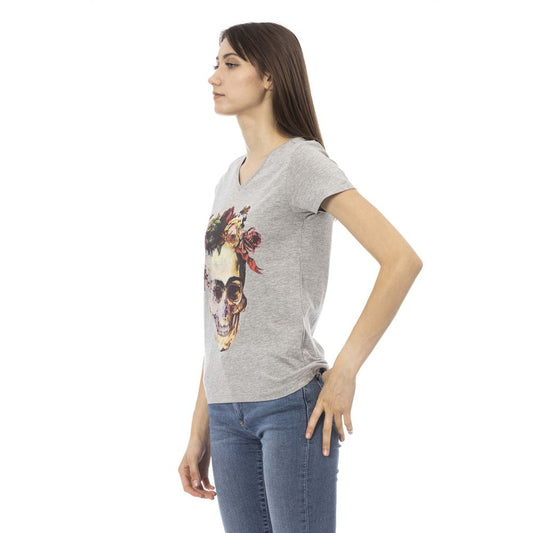Trussardi Action Gray Cotton Women Top - ClickThatClicks 