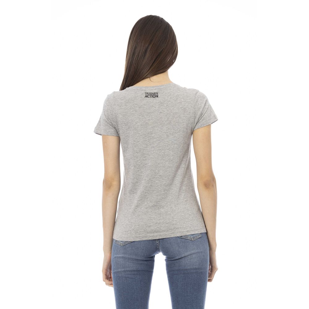 Trussardi Action Gray Cotton Women Top - ClickThatClicks 