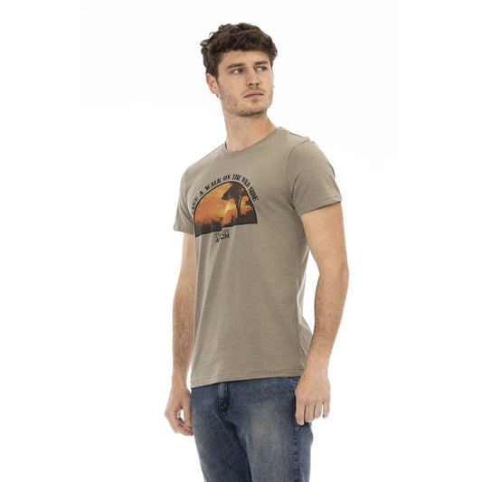 Trussardi Action Green Cotton Men T-Shirt - ClickThatClicks 