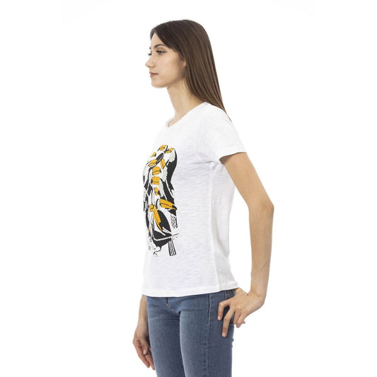 Trussardi Action White Cotton Women T-Shirt - ClickThatClicks 