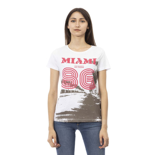 Trussardi Action White Cotton Women T-Shirt - ClickThatClicks 